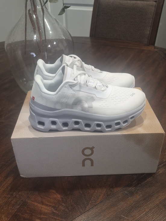 On Clouds Shoes - “New Women’s On Cloudmonster Size 6 White Gray Running Shoes
